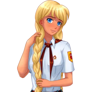 😊 dziewczyna anime, radziecki, pionier, zsrr telegram sticker