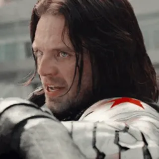 😐 Bucky Barnes Зимний Солдат, Marvel, супергерой, Баки, Барнс, солдат telegram sticker