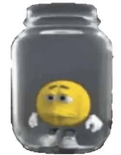 😡 Émoji, Bocal, Triste, Isolé, Expression telegram sticker