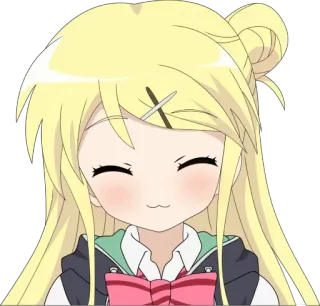 😊 Anime, Cartoon, Figur, blonde Haare, süß, kawaii telegram sticker