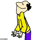 🕺 Dessin animé, Personnage, Jaune, Illustration, Bonhomme allumette, Dessin telegram sticker