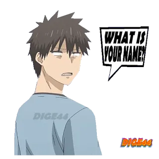 🪪 WHAT IS YOUR NAME? anime, question, name, sticker, speech bubble telegram sticker