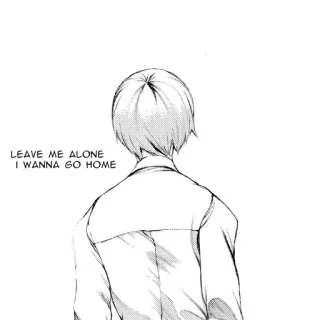 💔 LEAVE ME ALONE
I WANNA GO HOME одинокий, грустный, аниме, манга, дом, эмоциональный whatsapp sticker