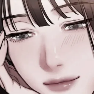 💀 Anime, Phụ nữ, Chân dung, Hình minh họa, Cô gái, Nữ giới, Khuôn mặt whatsapp sticker