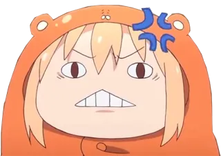 😡 Anime, Enojado, Expresión, Oso, Dibujos animados, Personaje telegram sticker