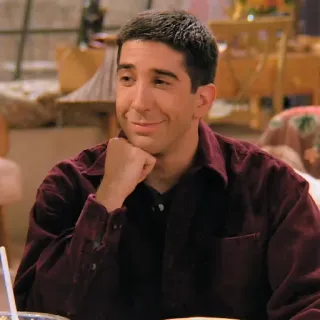 🙂 Ross Geller Friends sitcom, televisione, persona, uomo telegram sticker