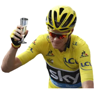 🍸 ciclismo, champagne, festa, sport, ciclista, tour de france telegram sticker
