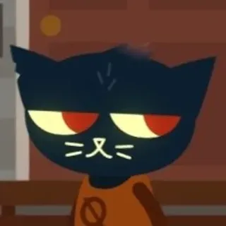 😏 Mae Borowski Night in the Woods Katze, Cartoon, Mae, Night in the Woods, Videospiel, Indie Spiel telegram sticker