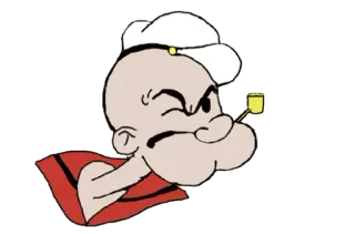 😡 Popeye การ์ตูน, กะลาสี, ไปป์, ป๊อปอาย, ตัวละคร telegram sticker