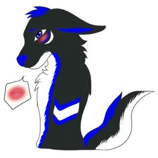😳 Furry, Antropomórfico, Animal, Lobo, Desenho animado, Arte digital telegram sticker
