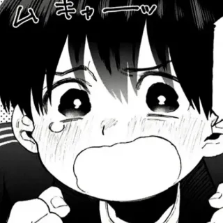 ❄️ ムギャーッ 만화, 애니메이션, 만화, 비명, 소년, 충격 telegram sticker