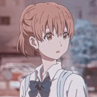 😲 Anime, dziewczyna, słodkie, uczennica, postać, portret telegram sticker