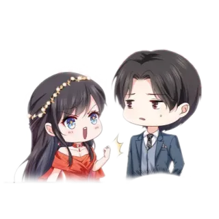 🥺 słodkie, anime, para, kreskówka, chibi telegram sticker