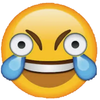 🤣 Эмодзи, Смех, Плач, Смешно, Мем, Выражение whatsapp sticker