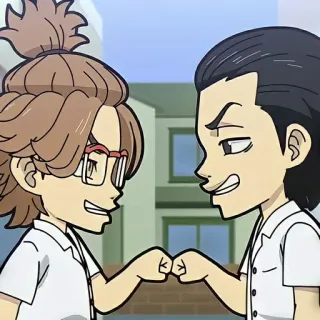 ⚜ Anime, Freundschaft, Cartoon, Faustcheck, Manga telegram sticker