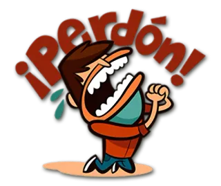 🙏 ¡Perdón! 道歉, 对不起, 卡通, 恳求, 表情, 借口 telegram sticker