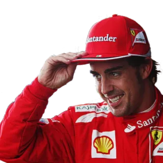 😏 Fernando Alonso 포뮬러 원, 레이싱, 스포츠, 운동 선수, 페라리 whatsapp sticker