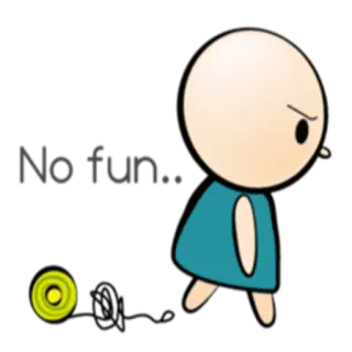 😠 No fun.. 만화, 슬픈, 좌절, 화난, 애니메이션 telegram sticker