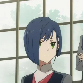 🥡 Ichigo Darling in the Franxx anime, Ichigo, Darling in the Franxx, girl, character telegram sticker