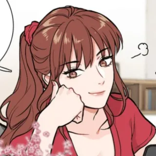 🧶 woman, cartoon, anime, girl, portrait telegram sticker