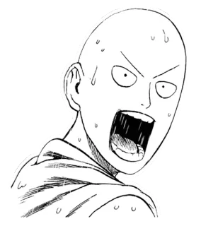 😫 Saitama One Punch Man saitama, one punch man, anime, manga, hero, bald, angry telegram sticker