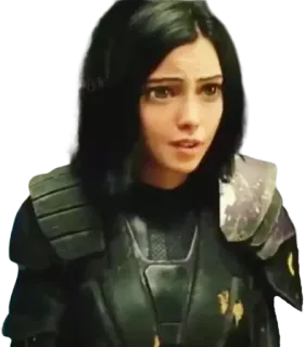 😅 Alita Alita: Battle Angel alita, battle angel, cyborg, filme, anime, mangá whatsapp sticker