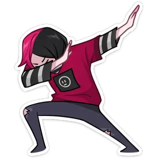 😎 Dab, Emo, Cartoon, Teenager, Sticker, Figur whatsapp sticker