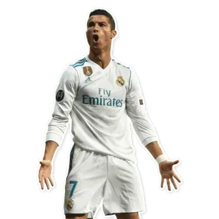 👇 Cristiano Ronaldo football, athlète, football, real madrid, joueur whatsapp sticker