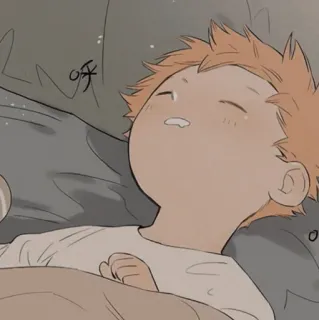 🐾 呼 dormindo, cansado, pacífico, sonhando, relaxamento, criança, estilo anime telegram sticker