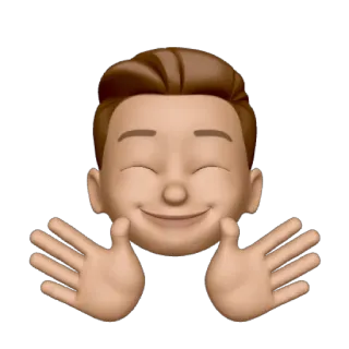 👐 emoji, face, smile, hands, happy telegram sticker