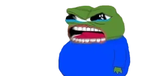 😡 Pepe the Frog Pepe, Grenouille, Mème, Pleurs, Triste whatsapp sticker