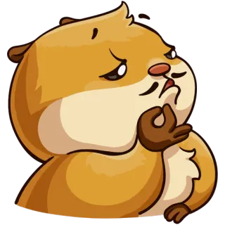 👍 animal, lontra, pensando, ponderando telegram sticker