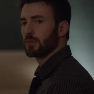🦇 Chris Evans attore, uomo, ritratto, barba, celebrità telegram sticker