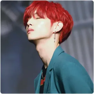 😌 person, mann, rote Haare, porträt, mode, ohrringe telegram sticker