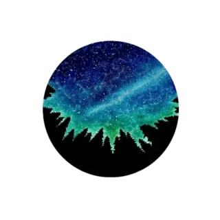 🪐 cielo nocturno, árboles, naturaleza, estrellas, galaxia, paisaje, bosque whatsapp sticker
