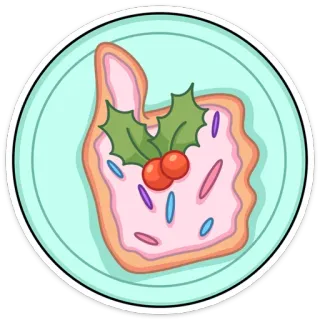 👍 koekje, duim omhoog, vakantie, kerst, traktatie, gebak, viering telegram sticker