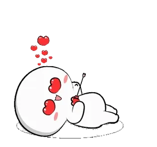 😍 amour, coeurs, dessin animé, mignon, affection, émotion telegram sticker
