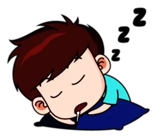 💤 dormire, stanco, assonnato, riposo, cartone animato, pigro telegram sticker