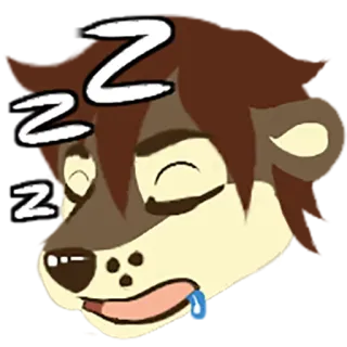 😴 zzz спящий, сонный, уставший, мультфильм, животное, zzz telegram sticker