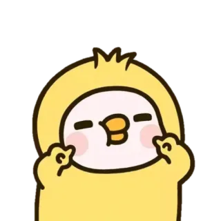 ✌ かわいい, 黄色, 動物, ステッカー, 漫画 telegram sticker