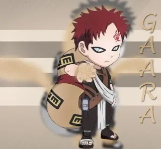 😊 Gaara Naruto GAARA anime, gaara, naruto, cartoon telegram sticker