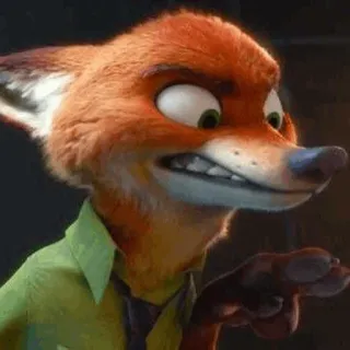 🦊 Nick Wilde Zootopia fox, zootopia, disney, animation, character telegram sticker
