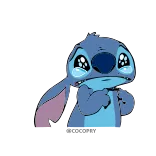 😢 Stitch stitch, lilo & stitch, sad, crying, cartoon, disney telegram sticker