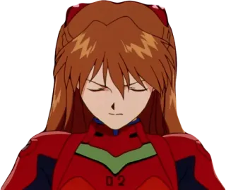 😀 Asuka Langley Sohryu Neon Genesis Evangelion anime, Evangelion, Asuka, character, manga, animation telegram sticker