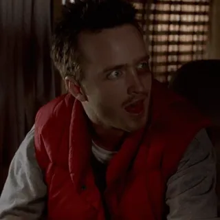 🚬 Jesse Pinkman Breaking Bad jesse pinkman, breaking bad, aaron paul, reaction, confused, looking around, shocked, tv show telegram sticker