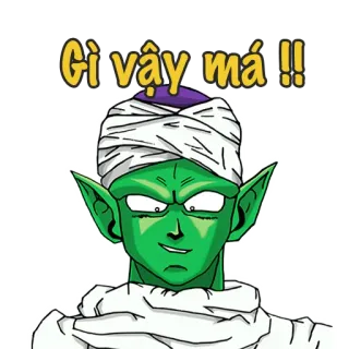 😵 Piccolo Dragon Ball Gì vậy má !! piccolo, dragon ball, anime, vietnamita, divertido, pegatina whatsapp sticker