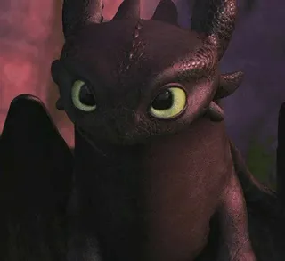 📍 Toothless How to Train Your Dragon Drache, süß, Tier, Cartoon, Nachtschatten telegram sticker