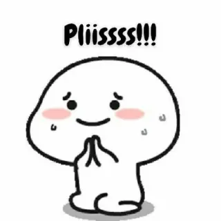 🥺 Pliiissss!!! betteln, niedlich, flehend, Cartoon, kawaii telegram sticker