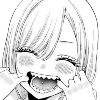 😁 Anime, Manga, Mignon, Fille, Dessin animé, Personnage, Sourire telegram sticker