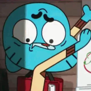 😶 Gumball Watterson The Amazing World of Gumball Cartoon, animiert, Katze, Gumball, The Amazing World of Gumball, lustig whatsapp sticker